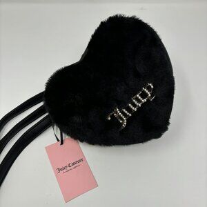 Juicy Couture licorice heart fluffy furry purse bag